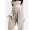 Pantalones Nuevos de Primavera y Otoño para Mujer Cintura Alta Falso para Mujer Pantalones Rectos Estrechos de Pierna Ancha Diseño Casual Estilo Perezoso