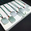 Joia Pingente de Jade Natural Tianshan com Cordão, Amuleto da Paz, Nuvem Auspiciosa, Pequeno Pingente de Jade Atacado