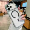 Funda Magnética Transparente de Dos Tonos para Teléfono para iPhone 18 Pro Max Apple 17 Funda Protectora Acrílica de Cobertura Total