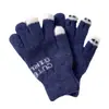 Guantes de algodón para mujer, lindos, gruesos, cálidos, para otoño e invierno, de estudiante, para ciclismo, a prueba de frío, de cinco dedos, con dedos descubiertos, para pantalla táctil