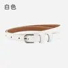 Cinturón Fino de Cuero Genuino Estilo Coreano para Mujer, Hebilla de Pin de Piel de Vaca, Cinturón Fino de Cuero Estilo Hong Kong Vintage para Mujer, Venta al por Mayor de Fábrica