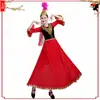 Trajes de Danza de Xinjiang Estilo Étnico Danza de Apertura Uigur Falda Larga Atuendo de Performance Falda Larga para Adultos