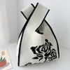 Bolso Chaleco Bolso Chaleco Bolso de Mano Tejido Casual Bolso de Mano Contraste de Color Ajedrez Bolso de Mano Coreano de Lujo Ligero