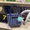 Bolsa de Celebridade da Internet Tailandesa de Verão Bolsa Tecida à Mão Marca Tendência Cesta de Legumes Bolsa de Mão Feminina Tote Bolsa de Praia