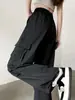 Pantalones de Trabajo Delgados y Elegantes Estilo Americano para Mujer, Temporada de Otoño, Cintura Alta Petite, Adelgazantes, Pierna Recta Suelta, Pantalones Deportivos de Pierna Ancha Dopamina