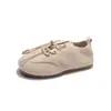 Zapatillas de ballet para niñas estilo retro, modelo primavera/otoño 2026, versátiles de suela blanda, tacón bajo plano, punta redonda, cómodos zapatos casuales para niños