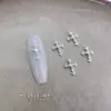 Accesorios para arte de uñas de aleación con forma de cruz gótica oscura transfronterizos, pendientes vintage europeos y americanos, accesorios de pedrería para uñas estilo punk gótico