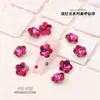 Rhinestones de Arte para Uñas Color Rojo Rosa con Diamantes Completos para Año Nuevo, Rhinestones de Forma Irregular con Base Puntiaguda, Artículo Popular de Celebridades de Internet, Decoraciones para Uñas K9 Súper Brillantes con Forma de Corazón tipo Caramelo de Hielo