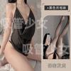 Roupão de menina sexy estilo desejo puro traje de faixa de barriga de chiffon camisola feminina estilo ins alça transparente 1024