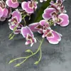 Planta en Maceta de Orquídea Danzante Simulada de 3 Puntas Ramo Sensación Decoración de Escena de Boda Decoración del Hogar Adornos de Flores Artificiales Venta al por Mayor