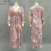 Vestido Nuevo de Estampado Paisley para Primavera y Verano Estilo Europeo y Americano Vestido Casual con Volantes para Mujer Comercio Exterior Transfronterizo Ropa Versátil para Mujer