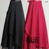 Saia de Ballet Roupa de Prática, Saia de Meio Comprimento para Mulheres, Saia Longa de Chiffon para Dança Adulta, Saia de Chiffon com Amarração para Professora, Saia Longa de Ginástica