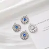 Colgante Chapado Diamante Full Diamond Rueda de la Fortuna Redonda Corazón de Melocotón Corazón Diamante de Color Accesorios para Joyería Collar Colgante Pendientes DIY