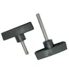 Parafuso de Torção Manual Tipo T de Aço Inoxidável 304/Aço Carbono Cabeça Chata 65# Cabo de Plástico com Botão de Cabeça de Borracha em Forma de T para Ajuste
