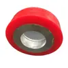 Rueda de poliuretano rueda recubierta de goma rodamiento de rueda rodillo recubierto de goma PU transportador de rodillos rueda de goma colgante núcleo de aluminio rueda recubierta de goma de poliuretano