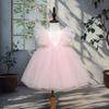 Vestido Transfronteiriço com Mangas Volumosas, Vestido Princesa Bufante, Pequeno Vestido de Casamento para Daminha, Fantasia de Performance para Feriado de Meninas, Roupa Lisa para Atacado