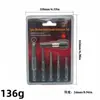 Extractor de Tornillos Rotos de Vástago Hexagonal de 5 Piezas Transfronterizo con Varilla de Liberación Rápida de 60 mm Juego de Herramientas Eléctricas para Extracción de Tornillos Rotos