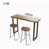 Mesa de bar de madeira maciça, mesa de pernas altas, mesa de lazer, mesa de lanche para café e chá de leite, montada na parede, simples, para uso doméstico, mesa de jantar longa