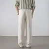 Calça Casual de Luxo Solta de Tamanho Grande para Homens com Tecido Leve e Fluido - Novo Estilo Verão 2026
