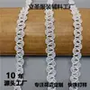 Adornos Plateados en Forma de Hoja con Forma de Ola Encaje Tejido de Ganchillo Ropa Equipaje Zapatos Sombreros Muñeca Cojín Accesorios Bidimensionales