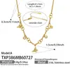 Aço titânio banhado a ouro 18k camada dupla cravejado com diamante borboleta estilo europeu e americano colar pulseira joias para mulheres atmosfera de trajeto suave