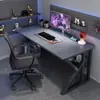 Escritorio de computadora, conjunto de mesa y silla de escritorio para uso doméstico y para juegos, escritorio simple, escritorio de oficina, banco de trabajo, escritorio de estudiante, mesa de estudio
