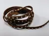 Rebite B Strass Hot-fix Couro Flocado Cinto Tira de Couro 3mm 5mm Acessórios Acabamentos Gargantilha Corrente de Perna Punk Motocicleta