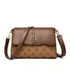 Bolso Pequeño Cuadrado de Moda Tendencia con Textura, Bolso de Mujer, Bolso de Hombro Cruzado Estampado Exquisito de Lujo Ligero, Bolso de Axila para Mujer de Mediana Edad, Transfronterizo