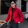 Chaqueta corta de plumón de moda con cuello alto estilo tijera para mujer, Moda Invierno 2026, Abrigo acolchado cálido para figuras petite