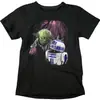 Camisetas Estampadas de Manga Corta Temáticas de Star Wars Americanas para Hombres y Mujeres, Estilo Callejero Otoño 2025, Corte Holgado, Cómodas Camisetas de Pareja