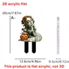 Duende Elfo Hada Pensador Durmiente de Halloween Transfronterizo Acrílico Plano 2D Decoración de Jardín Exterior Estaca para el Suelo