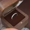 Anillo Geométrico Completo de Diamante de Plata de Ley s925 para Mujer Estilo Coreano Clásico Simple Lujo Ligero Exquisito Moda Versátil Tacto de Alta Gama Anillo para el Dedo