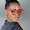 Monturas de gafas cuadradas cóncavas Kedun Cross-Border Trade 2022, nuevas monturas de gafas sin receta con estilo Ins para mujer, monturas cóncavas