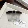 Lujo Ligero Hebilla Redonda de Pedrería Lazo de Terciopelo Peine Pasador Exquisito Elegante Artefacto para Acabar el Cabello Accesorios para el Cabello Tocado para Mujeres