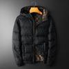 Estación Europea Marca de Lujo Ligero de Alta Gama Trendy Chaqueta de Plumón con Capucha para Hombre Cálida Casual Invierno Nueva Estampada Talla Extra