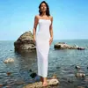 Comércio Exterior Transfronteiriço Europeu e Americano 2026 Vestido Feminino Sexy Justo ao Corpo Decotado nas Costas Moda Estilo Férias Vestido Sem Mangas