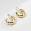 Aretes de Aro de Metal de Alta Gama con Forma de Espiral para Mosquitos, Clips para Orejas Estilo Francés, Se Pueden Usar Sin Perforaciones, Simples, Modernos y Versátiles