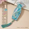 Marcador de página de cheongsam de perlas de brocado Song estilo chino tradicional, kit de manualidades DIY para niños, adecuado para talleres creativos, actividades de team-building y como recuerdo