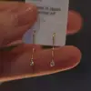 Estilo Coreano Nuevo Pendiente de Línea Exquisito Pequeño de Luz de Estrella Sentido de Alta Gama Pendientes de Botón con Borla de Nicho Moda de Lujo Ligero Accesorios de Pendientes Versátiles para Mujer