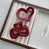 ¡Serie Roja de Año Nuevo! Pinza Grande para Agarrar Carta Etiqueta Dorada Parte Posterior de la Cabeza Pinza Tiburón para el Cabello Accesorios para el Cabello Sombrerería Horquilla Agarre para el Cabello