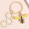 Llavero Colgante para Bolso de Abeja y Flor Fresca de Verano Aprobación Directa de Fábrica Caliente de Amazon