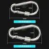Hebilla de Seguridad de Acero Inoxidable con Resorte para Escalada, Llavero y Anillo para Llaves