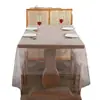 Ventas Directas de Fábrica Mantel de Gasa Perlada Tela de Fondo para Mesa de Postres Boda Retro Tela de Encaje Hueco Venta al por Mayor