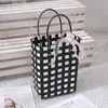 Comercio Exterior Spot Bolso Tejido Colorido Cesta Pequeña Cesta Tejida de Moda Cesta Grande de Verduras Cosida Bandolera Bolso de Playa