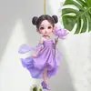 Novo acrílico plano transfronteiriço para pingente de carro de menina lótus roxo retrô, pingente de decoração para casa de férias