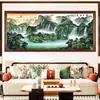 Puntada de cruz Xudongsheng 2024 Nuevo hilo bordado sala de estar moderna impresión precisa bordado completo paisaje pintura de paisaje grande