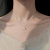 Collar de Mariposa para Mujer Exquisito de Doble Capa de Alta Gama Apilado Diseño Nicho de Lujo Ligero Accesorios Cadena Clavícula Moderno 2022