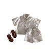 Ropa de Verano Nueva para Niños y Niñas Estilo Coreano Moda Blusa de Mezclilla Suave