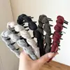 Aro de Cabelo Antiderrapante com Dentes Envolto em Lã para Outono e Inverno para Mulheres 2025 Novo Headband de Caveira Alta Presilha Fashion Acessórios de Cabelo