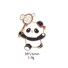 [Original] Serie Deportiva Tenis de Mesa Panda Bádminton Panda Colgante Llavero de Aleación de Zinc